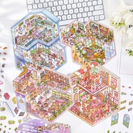 Pick-up 3D Landscaping Flat Sheet Sticker Cozy House Student Creative Gift Fun Decompression 3D Land