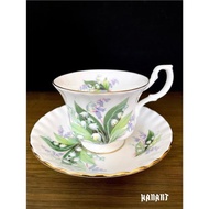 皇家阿爾伯特英國Royal Albert綠色鈴蘭花cheverell茶杯碟咖啡杯