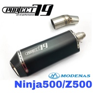 Project79 Exhaust Modenas Z500 Ninja500 2025 Slip on Tabung Muffler Stainless Steel Kawasaki Z 500 N