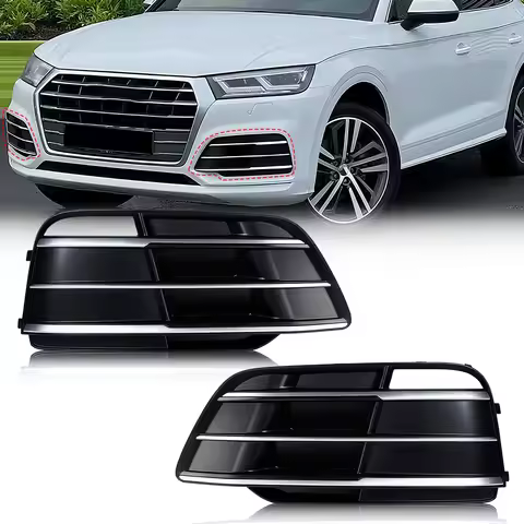 Fog Light Grille For Audi Q5 S-line Q5 Sport 2018-2022 Front Bumper Fog Light Cover Accessories 80A8