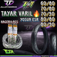 ESR TAYAR VARIL YOSUN 60/80,70/80,70/90,80/80,80/90 TAYAR TUBE LESS ESR [HAGER 1 PCS]