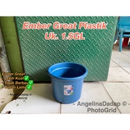 Great 1.5GL Plastic Bucket Multipurpose Water Bucket Dishwashing Bucket