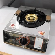 Lucky flame เตาแก๊สตั้งโต๊ะ รุ่น AT-101 (1 หัวเตา) หัวเตาฝาทองเหลือง หน้าสแตนเลส รับประกันวาล์วจุดแก