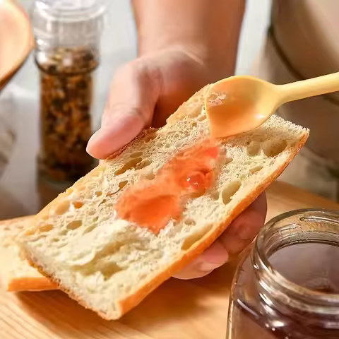 1pc Double-Headed Jam Spatula, Silicone Spatula, Double-Headed Spatula, Jam Spoon, Mixing Spoon,Butt