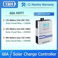 Y&H MPPT 60A Solar Charger Controller 12V 24V 36V 48V Auto Battery Charger Solar Panel Regulator Max