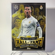 Football Card CRISTIANO RONALDO CR7 REAL MADRID HALL OF FAME MATCH ATTAX TOPPS 2025