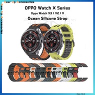 Ocean Sport Silicone Strap Wristband Replacement For Oppo Watch X3, Watch X2, Watch X | OnePlus Watc