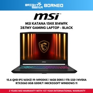 MSI Katana 15hx B14WFK-287MY Laptop - 15.6" QHD IPS 165HZ/I9-14900HX/16GB DDR5/1TB SSD/RTX5060/W11