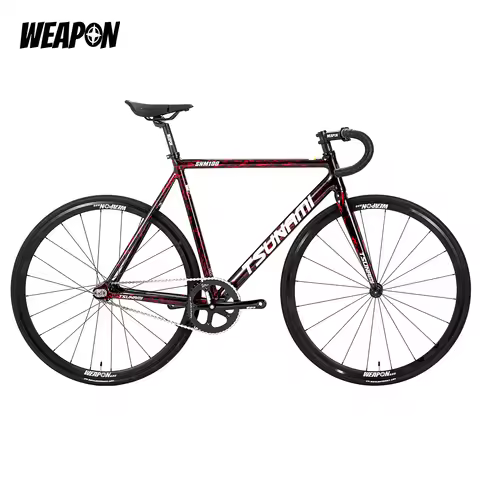 Tsunami SNM100 Complete Fixed Gear | Fixie | Single Speed | Track Bike (Marble Red)