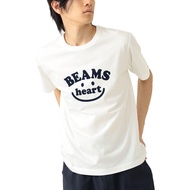 BEAMS HEART Print_TEE Smile Logo T-Shirt 1 Men's WHITE S