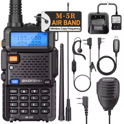 Baofeng M-5R Walkie Talkie Air Band Wireless Copy Frequency Full Bands Long Range AM/FM UV-5R K5 Com