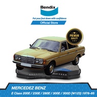 Bendix ผ้าเบรค BENZ (W123) 200E / 230E / 280E / 300E / 300D (ปี 1976-85) ดิสเบรคหน้า+ดิสเบรคหลัง (DB