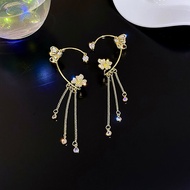 Elegant Butterfly Tassel Earrings Womens No Piercing Required Zirconia Cluster Lightweight Luxury Cl