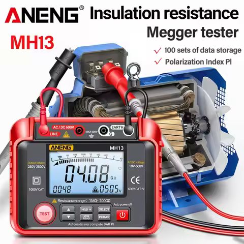 Insulation Resistance Tester ANENG MH13 Megger Meter Ohm AC/DC Voltage Earth High Voltage Digital Me