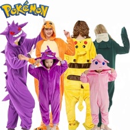 Pokemon Gengar Snorlax และ Friends เครื่องแต่งกาย Pika คอสเพลย์ผู้ใหญ่ Full Body Pijama คริสต์มาสอะน