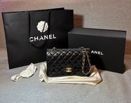 Chanel  Classic Flap Bag黑金羊皮