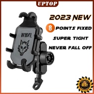 Motorcycle Phone Holder Universal Handlebar Rearview Mirror Phone Bracket Shock Absorption Cellphone