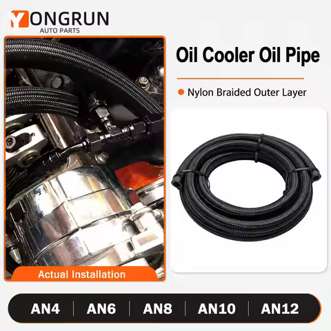 YONGRUN AN4 AN6 AN8 AN10 AN12 Nylon Braided Fuel Line Flexible Racing Fuel Line Fuel Supply Line for