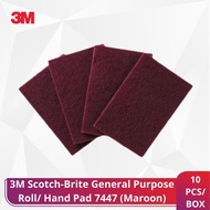 3M Scotch-Brite General Purpose Roll/ Hand Pad 7447 (Maroon) (10 PIECES)