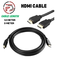 HDMI Cable 4K Ultra HD [1.5M / 3M] High Speed | Wayar HDMI TV Box Astro Ultra Box PC PS5 Laptop Moni