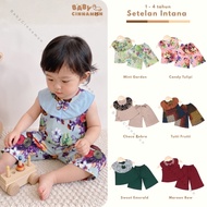 BC BC BC BC | Intana Suit Size 1-4 Years Girls' Fullprint Suit Ribbon Top Cappe Kensi Premium Culott