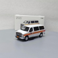 596 1: 64 Ford E-Series Vans New York City Fire Station FDNY Alloy Car Model Gift
