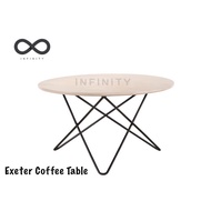 Infinity Exeter Coffee Table / Metal Leg / Top Solid Wood (Natural / Walnut)