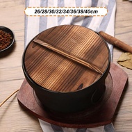[Fenteer1] Wooden Wok Lid, Heat Resistant, Ideal As A Gift, for Kitchen Utensils, Non-stick, for Coo