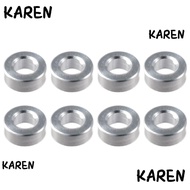 KAREN 8Pcs Shock Absorber Spacer, Aluminium Alloy Silver Tone Damper Spacer Washer, Portable d2.6xD5x2 Grommet Spacer Pads for RC Model Car