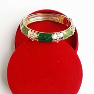 Vòng Tay Nữ Đính Đá - Vòng Tay Lắc Tay Đá Xanh Ngọc Phong Cách Thanh Lịch