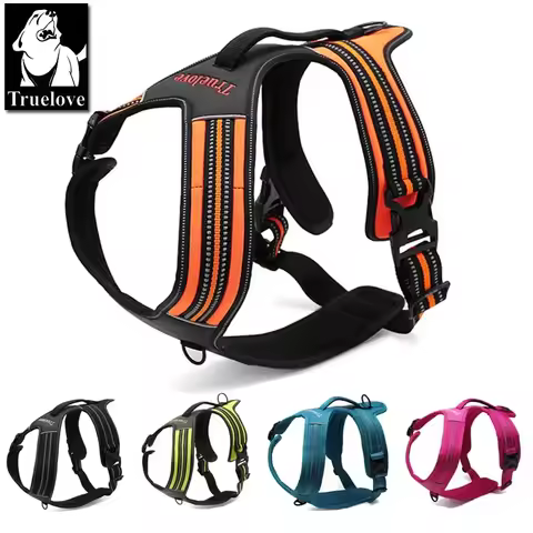 Truelove Sport Nylon Reflective No Pull Dog Harness Outdoor Adventure Pet Vest with Handle XS to XL