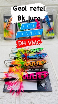 JUMP FROG GEOL RETEL MOTIF TOMAN DH VMC 5CM 10GRAM I UMPAN CASTING IKAN GABUS TOMAN I BK LURE