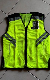 Rompi SECURITY bahan jalamesh tipis warna hijau stabilo size S M L XL XXL dan super jumbo