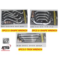 S-Shaped Torx Wrench U-Shaped Torx Wrench Set C Moon-Shaped Curved Handle Double-Ended Special-Shape