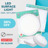NEW ARRIVAL! IWill LED Surface Light 24W Round and Square - Cool Daylight (Dia 295mm)