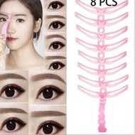 (G8IN1) Alat Cetakan Alis Gagang 8 in 1 Eyebrow Template 8 IN 1 Alat cetak alis 8in1 Alat Bantu Ceta