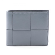 [二手] Bottega Veneta BOTTEGA VENETA雙折皮夾 Maxi Intrecciato 灰皮革 Intrecciato 卡式雙折皮夾 男士二手 B