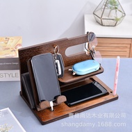 ngWenChangSha Wooden stand, bed, mobile phone charging rack, watch hanging, glasses, key storage rack Docks &amp; Stands