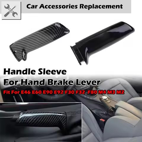 Carbon Fiber Handbrake Brake Handle Cover With Remove Tool For BMW E46 E90 E92 F30 F32 F80 X1 X3 Z4 