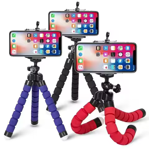 Tripod For Phone Flexible Sponge Octopus Mini Tripod For IPhone Mini Camera Tripod Phone Holder Clip