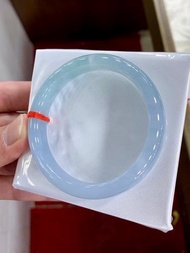 冰種玉鐲 天然翡翠玉鐲 A玉 手鐲 • 冰種紫藍翡翠福鐲