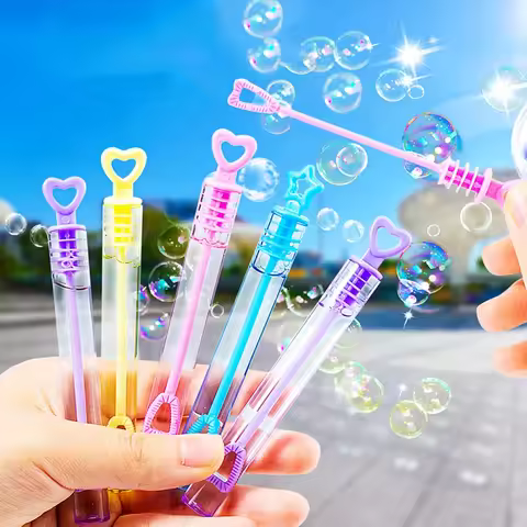 48Pcs Mini Bubble Stick Bubble Water Children Bubble Blowing Toys Parent Child Game Outdoor Wedding