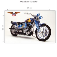 Big Motorcycle Poster: HARLEY-DAVIDSON EASY RIDERS #R76 - size 63 x 97 cm