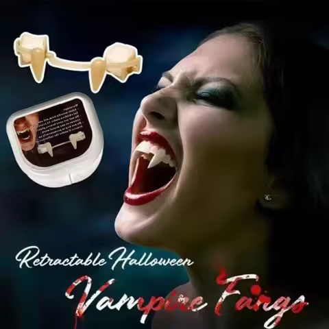 New Halloween Cosplay Retractable Vampire Teeth Dentures Zombie Teeth Small Tiger Teeth Vampire Fang