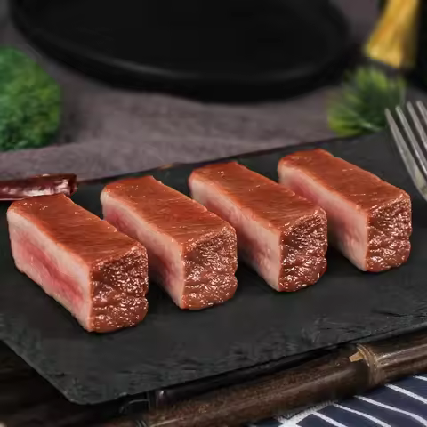 1pcs Simulation Steak Lifelike Meat Roast Beef Fake Steak Ornaments Faux Steak Model Restaurant Wind