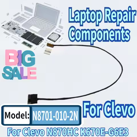Video Screen Flex for Clevo N870HC K670E-G6E3 LED LVDS Cable 6-43-N8701-010-2N