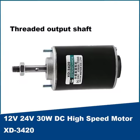 HOT NEW XD-3420 30W High Torque DC Motor 12v 3500rpm Permanent Magnet Motor Mini DC Motor DIY Genera