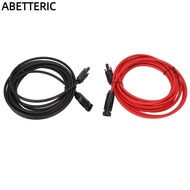 ABETTERIC  Panel Wire, 12AWG Wire 4mm² Diameter  Extension Cable, Waterproof Black 3 Meter + Red 3 M