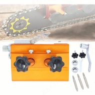 【Ready Stock】Chainsaw Sharpener Jig Kit Portable Chainsaw Sharpening Tool with Burr Grinding Stone &