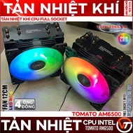 Tomato AM6500 4P1F CPU Air Cooler 4 Copper Pipes 1 Fan 12cm RGB Led Full Socket for Main X79, X99